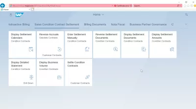 List of SAP S4 HANA FIORI應用程序 : 銷售條件合同結算SAP S4 HANA FIORI應用程序