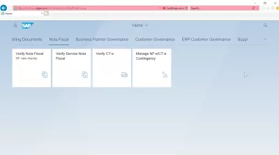 List of แอพ SAP S4 HANA FIORI : แอป Nota Fiscal SAP S4 HANA FIORI