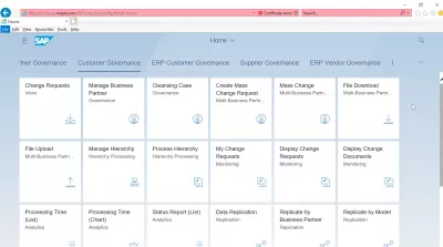 List of SAP S4 HANA FIORI apps : Customer Governance SAP S4 HANA FIORI apps