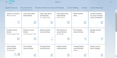 List of SAP S4 HANA FIORI應用程序 : 文檔輸入SAP S4 HANA FIORI應用程序