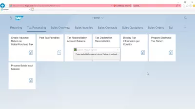 List of SAP S4 HANA FIORI apps : Tax Processing SAP S4 HANA FIORI apps
