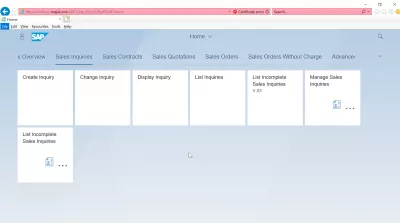 List of SAP S4 HANA FIORI apps : Sales Inquiries SAP S4 HANA FIORI apps