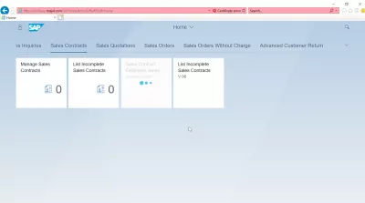 List of App SAP S4 HANA FIORI : Contratti di vendita App SAP S4 HANA FIORI