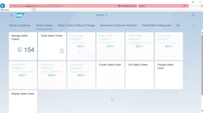 List of App SAP S4 HANA FIORI : Ordini di vendita App SAP S4 HANA FIORI