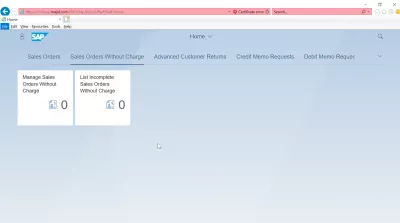 Listahan ng SAP S4 HANA FIORI apps : Mga Order sa Pagbebenta nang Walang singil SAP S4 HANA FIORI apps