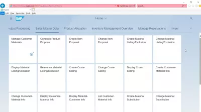 Listahan ng SAP S4 HANA FIORI apps : Data ng Sales Master SAP S4 HANA FIORI apps