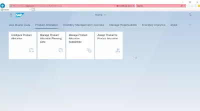 List of SAP S4 HANA FIORI aplikacije : Dodjela proizvoda SAP S4 HANA FIORI aplikacije