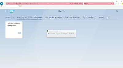 Listahan ng SAP S4 HANA FIORI apps : Pangkalahatang-ideya ng Pamamahala ng Imbentaryo SAP S4 HANA FIORI apps