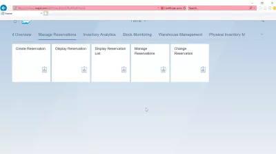 List of SAP S4 HANA FIORI apps : Manage Reservations SAP S4 HANA FIORI apps