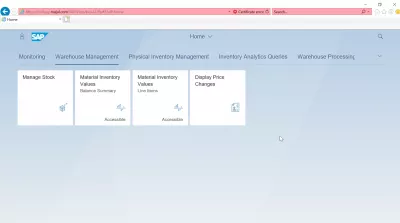 List of SAP S4 HANA FIORI apps : Warehouse Management SAP S4 HANA FIORI apps