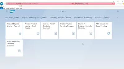 List of Aplicații SAP S4 HANA FIORI : Gestionarea fizică a inventarului Aplicații SAP S4 HANA FIORI