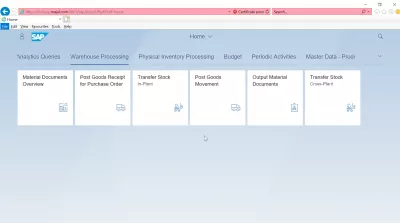 List of App SAP S4 HANA FIORI : Elaborazione magazzino App SAP S4 HANA FIORI