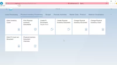 List of SAP S4 HANA FIORI應用程序 : 物理庫存處理SAP S4 HANA FIORI應用程序