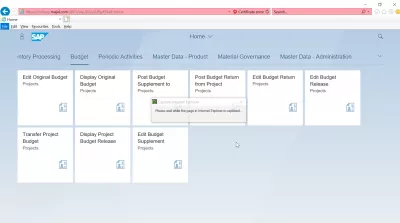 List of SAP S4 HANA FIORI apps : Budget SAP S4 HANA FIORI apps