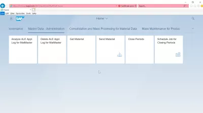 List of SAP S4 HANA FIORI apps : Master Data Administration SAP S4 HANA FIORI apps