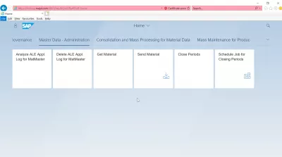 Listahan ng SAP S4 HANA FIORI apps : Master Data Pangangasiwa ng SAP S4 HANA FIORI apps