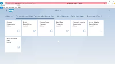 Listahan ng SAP S4 HANA FIORI apps : Pagsasama at Pagproseso ng Mass para sa Data Data ng SAP S4 HANA FIORI apps