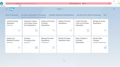 List of App SAP S4 HANA FIORI : Elaborazione delle richieste di acquisto App SAP S4 HANA FIORI