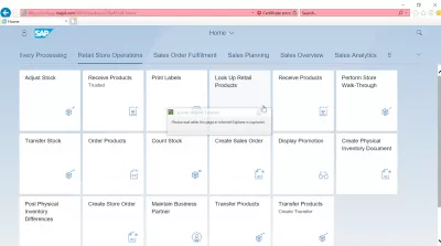 Listahan ng SAP S4 HANA FIORI apps : Mga Operasyon ng Mga Tindahan ng Mga SAP S4 HANA FIORI apps