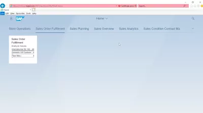 List of SAP S4 HANA FIORI應用程序 : 銷售訂單履行SAP S4 HANA FIORI應用程序