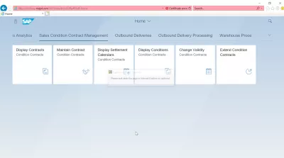 List of SAP S4 HANA FIORI apps : Sales Condition Contract Management SAP S4 HANA FIORI apps