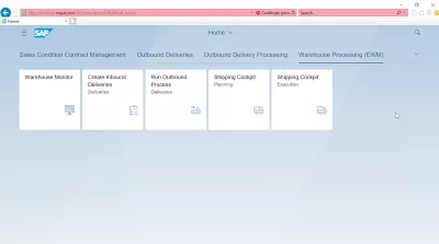 List of Aplikace SAP S4 HANA FIORI : Zpracování skladů (EWM) SAP S4 HANA FIORI aplikace