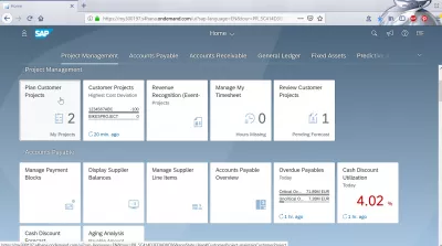 List of App SAP S4 HANA FIORI : Gestione di progetto SAP S4 HANA FIORI apps