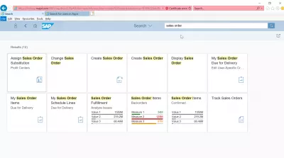 How to use the SAP S4 HANA FIORI interface? : Sales order related tiles in FIORI
