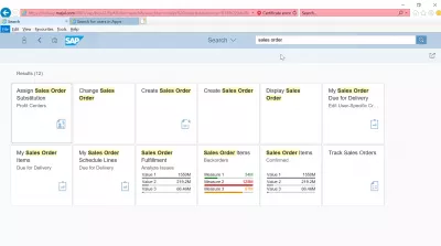 วิธีการใช้อินเทอร์เฟซ SAP S4 HANA FIORI : ใบสั่งขายที่เกี่ยวข้องกับไพ่ใน FIORI