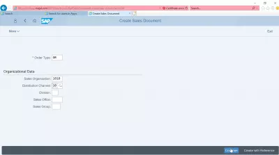 How to use the SAP S4 HANA FIORI interface? : Create sales document interface example