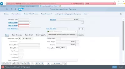 How to use the SAP S4 HANA FIORI interface? : Screen with issue highlighted in FIORI