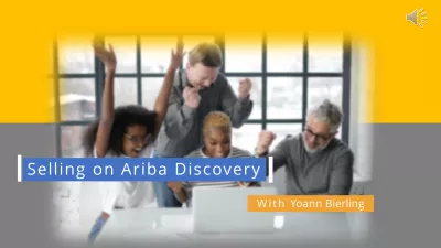 Meet Yoann Bierling: SAP, SCM, Procurement Instructor : Enroll in the Selling on Ariba Discovery (English), 1 hour online course: $39 - 10% off with code YOANN
