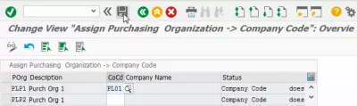 SAP Przypisanie organizacji zakupów do kodu firmy i zakładu : Wpis danych podstawowych kodu SAP firmy do zakupu przydziału organizacji