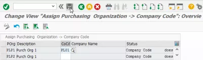 SAP Assignment of purchasing organization to company code and plant : SAP company code master data entry for purchasing org assignment