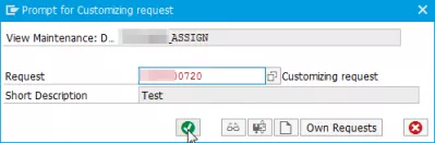 SAP Assignment of purchasing organization to company code and plant : SAP Prompt for customizing request