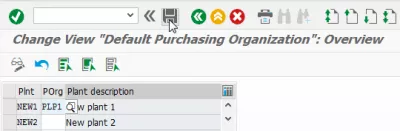 SAP Przypisanie organizacji zakupów do kodu firmy i zakładu : Zakup wpisu do org w celu przypisania zakładu