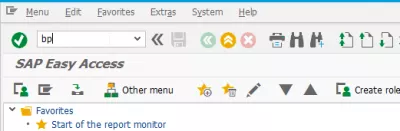 Πώς να δημιουργήσετε επιχειρηματικό εταίρο στο SAP S/4HANA : Ανοίξτε τη συναλλαγή BP στο μενού SAP