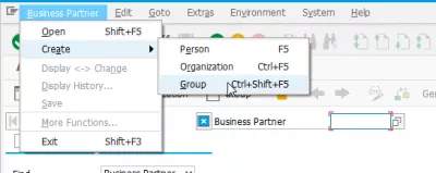 Kako ustvariti poslovnega partnerja v SAP S/4HANA : sapcreatebusinesspartnernewbptransaction1.png