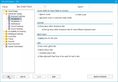 SAP display technical names in dropdown : Show keys within dropdown lists option in Interaction Design settings