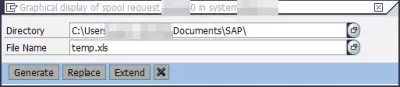 Comment exporter un rapport SAP vers Excel en 3 étapes faciles? : Affichage graphique du répertoire d'exportation des demandes de spool