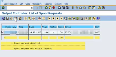 Jak wyeksportować raport SAP do Excela w 3 prostych krokach? : Lista kontrolerów wyjść dla żądań SP01