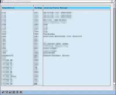 Jak wyeksportować raport SAP do Excela w 3 prostych krokach? : Lista parametrów wydruku urządzenia drukarki