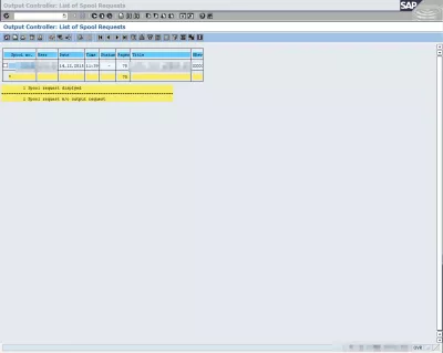 Comment exporter un rapport SAP vers Excel en 3 étapes faciles? : Écran Liste des demandes de spool du contrôleur de sortie