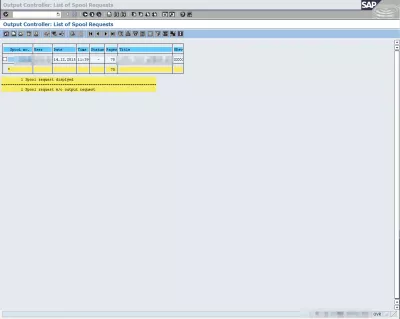 3 సులభ దశల్లో SAP నివేదికను ఎక్సెల్కు ఎలా ఎగుమతి చేయాలి? : స్పూల్ అభ్యర్ధనల స్క్రీన్ యొక్క అవుట్పుట్ కంట్రోలర్ జాబితా