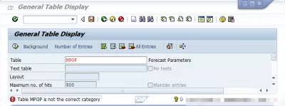 SAP Extract Forecasting Parameters (MPOP Structure)