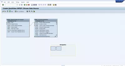 SAP استخراج معلمات التنبؤ (بنية MPOP) : الشكل 6: اختيار جداول MAPR و PROP في SQVI