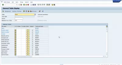 SAP ateratzeko Aurreikusi parametroak (MPOP egitura) : 8. irudia: PROP eremuko datuak SE16Nn