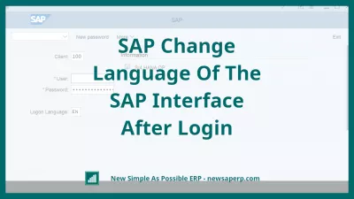 SAP Change De Langue De L'interface SAP Après La Connexion : Écran d'ouverture de session dans la langue par défaut