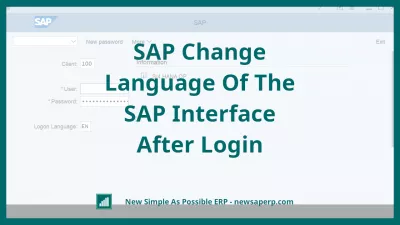 Pagbabago Ng SAP Wika Ng Interface Ng SAP Pagkatapos Mag-Login