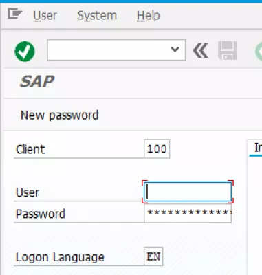 लॉगिन के बाद एसएपी इंटरफ़ेस की एसएपी परिवर्तन भाषा : डिफ़ॉल्ट भाषा में लॉगऑन स्क्रीन